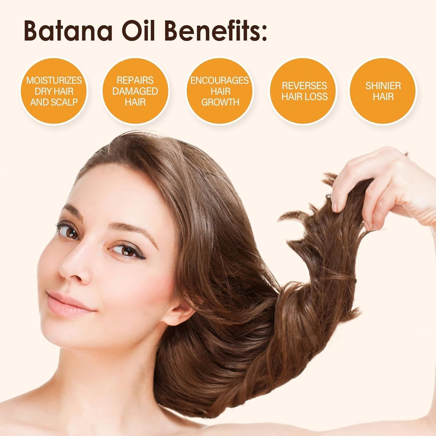 Batana Oil for Hair Growth: Fractionated Batana Oil from Honduras - Hair Treatment Oil for Hair Thickening and Growth, Brown