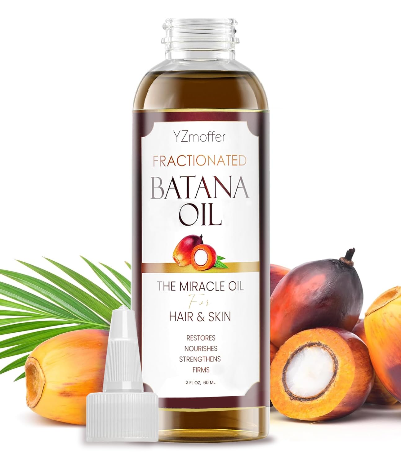 YZmoffer Fractionated Batana Oil for Hair & Scalp Care - Miracle Oil with Microneedle Derma Roller, Nourishing Hair Oil for Dry Damaged Hair, Strengthens & Restores Shine, Hair & Skin Oil 2 Fl Oz - Image 2
