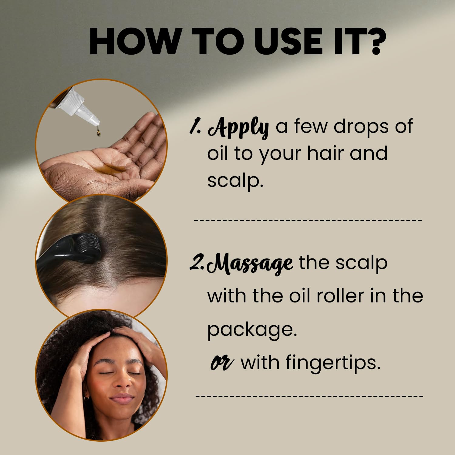 YZmoffer Fractionated Batana Oil for Hair & Scalp Care - Miracle Oil with Microneedle Derma Roller, Nourishing Hair Oil for Dry Damaged Hair, Strengthens & Restores Shine, Hair & Skin Oil 2 Fl Oz - Image 8